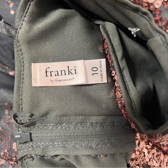 Francesca's Girls Size 10 Rose Gold Sequins Dress Elegant EUC Dance Play - Picture 5 of 8